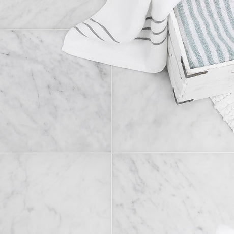 Carrara Polished Marble Tiles 610x610x10mm