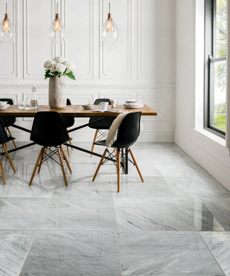 Carrara Polished Marble Tiles 610x610x10mm