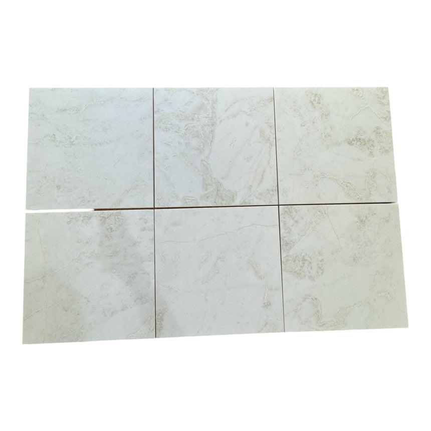 Bianco Namibia Honed Italian Marble Tiles 400x400x12mm