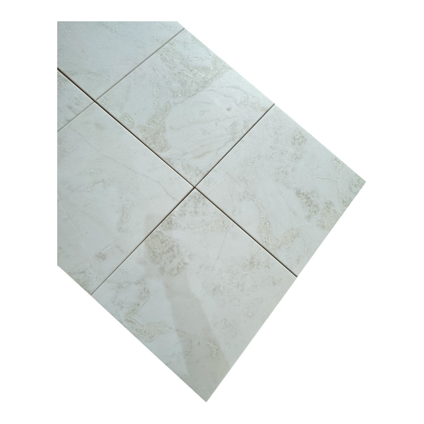 Bianco Namibie a aiguisé les carreaux de marbre italiens 400x400x12mm 