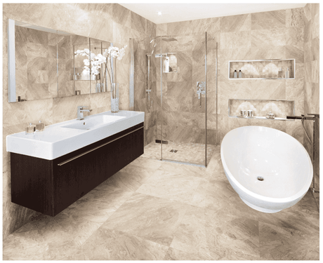 Marble Tiles - Daino Reale Polished Marble Tiles 305x610mm - intmarble