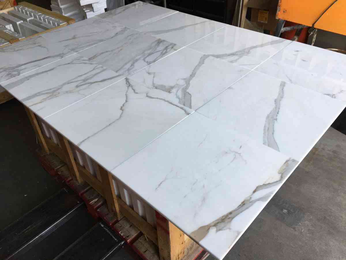 Marble Tiles Calacatta Gold Polished 457x457mm - intmarble.com ...