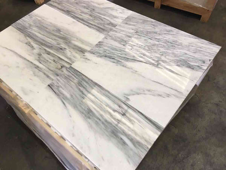 Marble Tiles - Marble Tiles Italian Calacatta Skyfall Polished Marble 305x610mm - intmarble