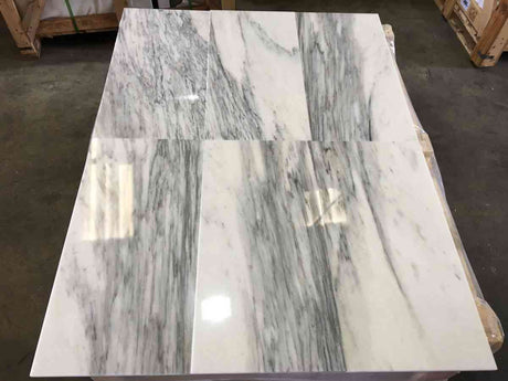 Marble Tiles - Marble Tiles Italian Calacatta Skyfall Polished Marble 305x610mm - intmarble