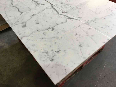 Marble Tiles - Statuario Venato Honed Marble Tiles 305x610x10mm - intmarble