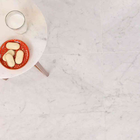 Bianco Carrara T Honed Marble Tile