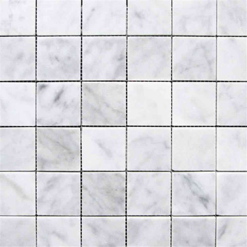 Carrara Square Marble Mosaic Tile 50X50MM - intmarble.com ...