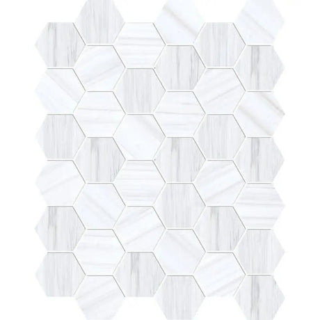 Marble Tiles - Calacatta Honed Hexagon Marble Mosaic Tile 50x50 - intmarble