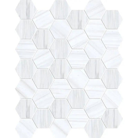 Marble Tiles - Calacatta Honed Hexagon Marble Mosaic Tile 50x50 - intmarble