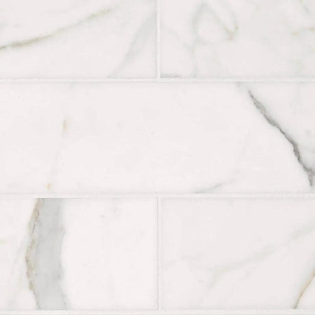 Marble Tiles - Calacatta Gold Honed Italian Subway Marble Tile 75x305x10mm - intmarble