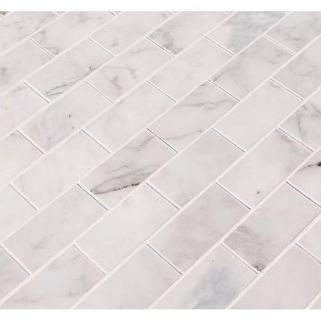 Calacatta Cressa Subway Marble Mosaic 