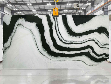 Marble Tiles - Panda White Marble Slabs - intmarble